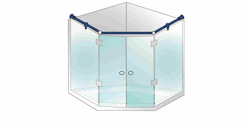 Hi-901 High Quality Bathroom Accessories Shower Room Sliding Glass Door Bar Connectors