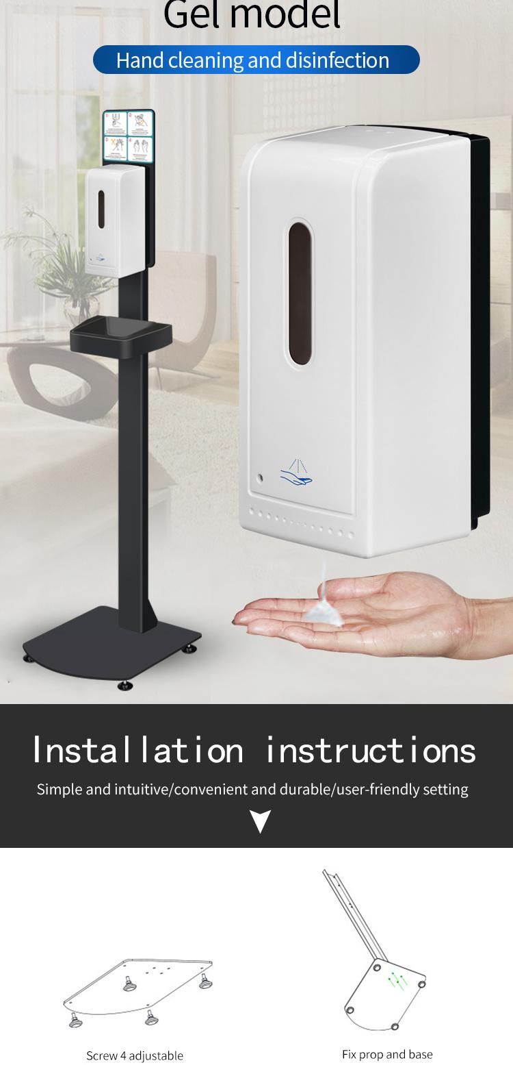 Stand Automatic Auto Sanitizer Dispenser Hand Wash Liquid Soap Material Plastic Dispenser in Public