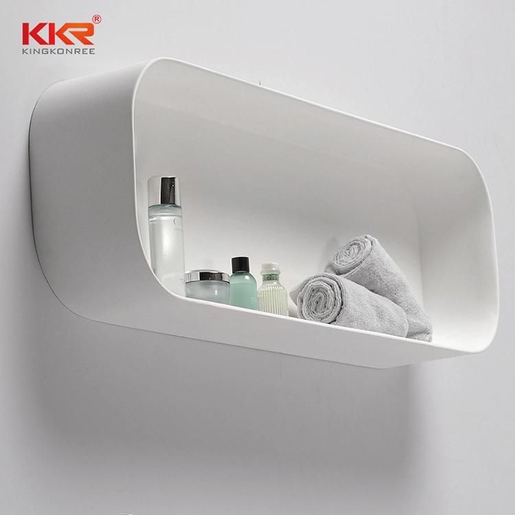 Kkr Bathroom Floating Shelves Wall Mounted Storage Shelf with Towel Holder for Bathroom Niche