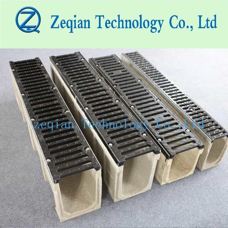 Polymer Concrete Linear Drain for Heavy Duty with Grating Cover