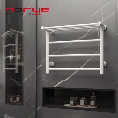 Bathroom Heated Towel Rack with Shelf Towel Rail Stainless Steel