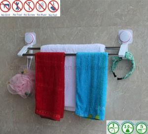 Air Vacuum Suction Cup Bathroom Sanitary Towel Bar with Heavy Duty