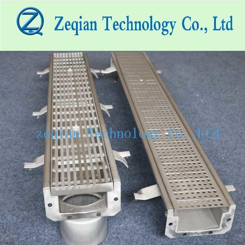 Trench Drain with Stainless Steel Cover Steel for Bathroom