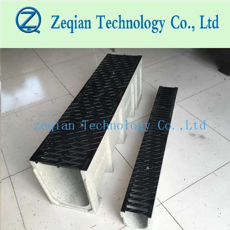 Ductile Iron Cover Polymer Conceret Trench Drain for Road