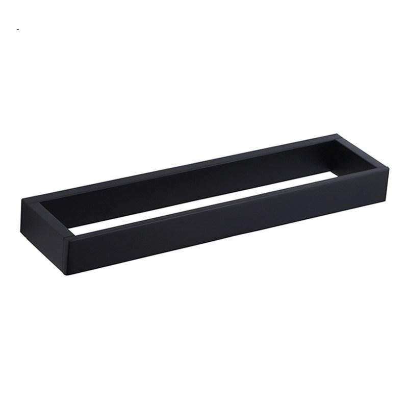 Single Towel Bar Matte Black Electro Plated Contemporar Style Bathroom Accessories