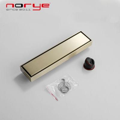 Factory Direct Sales Gold Linear Stainless Steel Floor Drain for Shower Bathroom