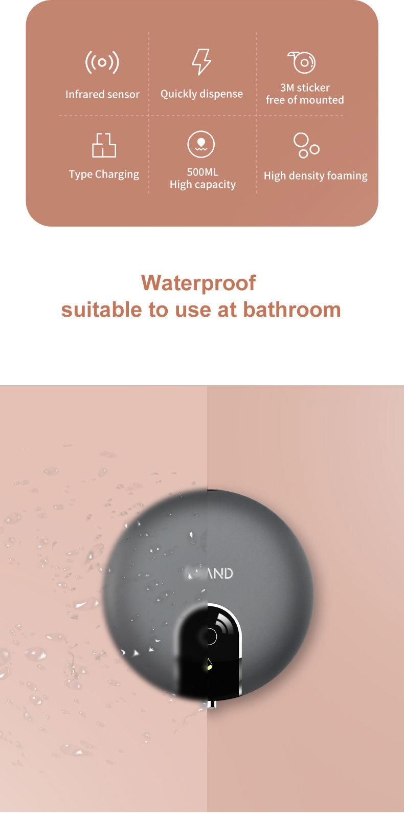 550ml Automatic Rechargeable Infrared Touch-Less Liquid Soap Dispenser
