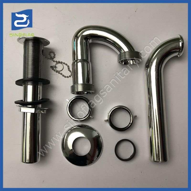 Sink Siphon for Bath Wash Basin Drain and P-Trap Set