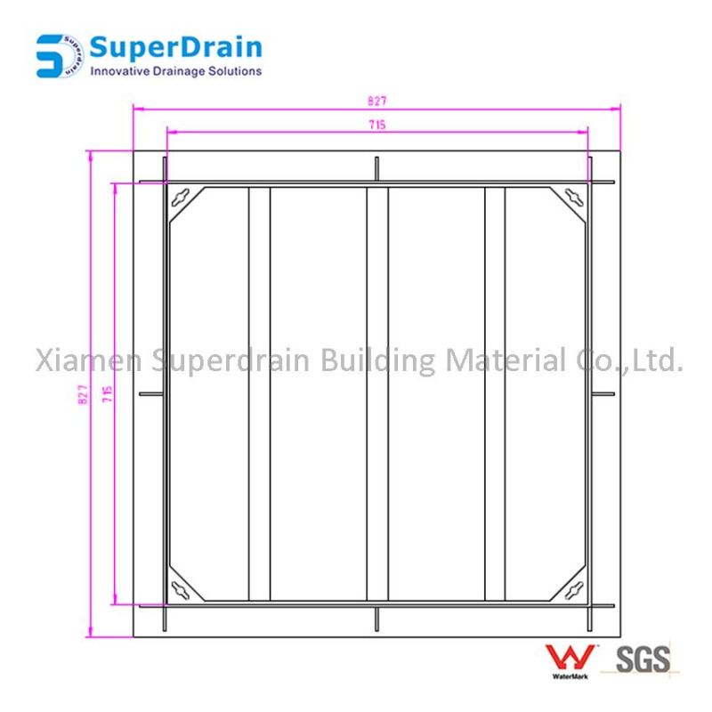 Stainless Steel FRP Fiberglass Manhole Cover with Clean Slot Hole