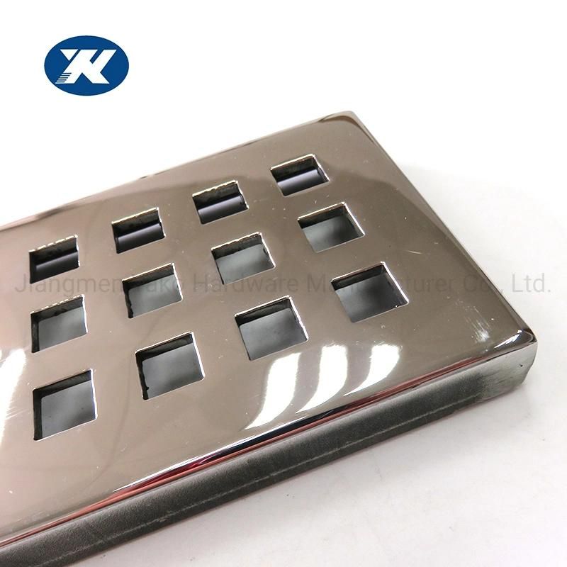 with Removable SUS 304 Stainless Steel Linear Square Hole Cover Grid Bathroom Grate Shower Long Floor Drain