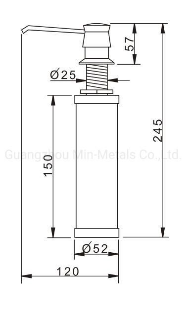 S. S. Manual Gel Soap Dispenser Bottle Mx-SD831