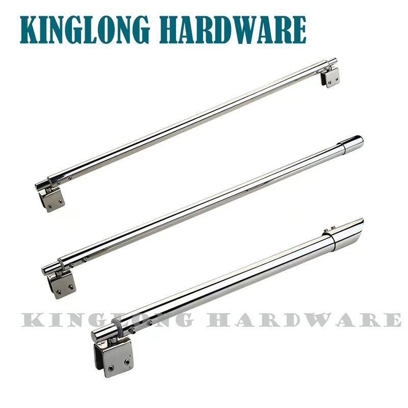 Stainless Steel Bathroom Glass Door Accessories Adjustable Length Inclined Plane Fixed Bar/Clip Shower Room Support Rod