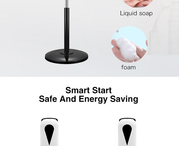 1000ml Sensor Dispenser Adjustable Black Automatic Soap Dispenser Bracket, Dispenser Soap Stand