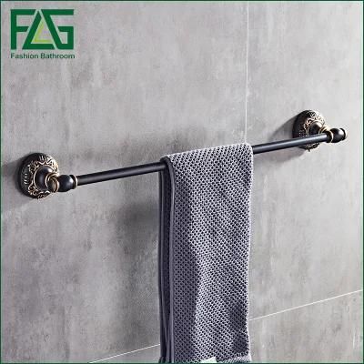 Flg Black Paint Space Aluminum Single Towel Bar