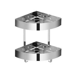 Luolin Bathroom Shower Shelf Premium Thicked 304 Stainless Steel 2 Tier Triangle Rack Shower Caddy Organizer Holder, Polished 973223