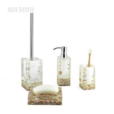 Seashell Inserts Polyresin Bathroom/Bath Accessory Set