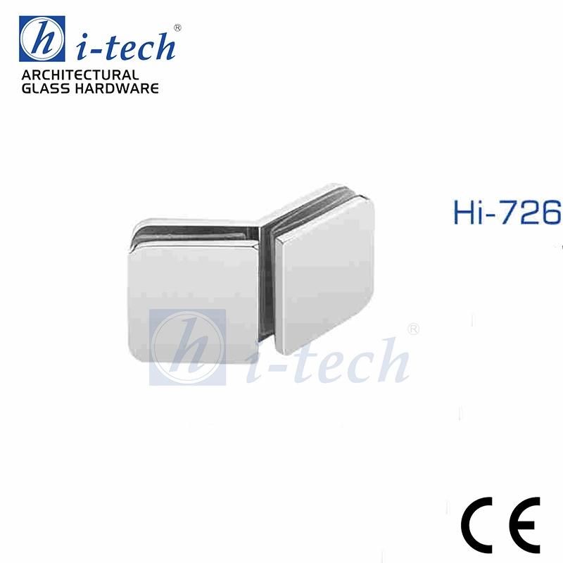 Hi-726 135 Degreee Shower Room Bathroom Door Zinc Alloy Bathroom Hardware Accessories Glass Door Fixing Clip