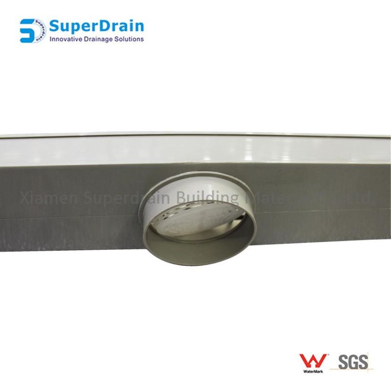 Stainless Steel Odor-Resistant Cover Shower Grate Invisible Long Floor Drain
