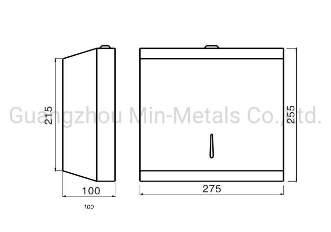 S. S. Paper Towel Dispenser Wall Mounted Paper Holder Mx-pH229