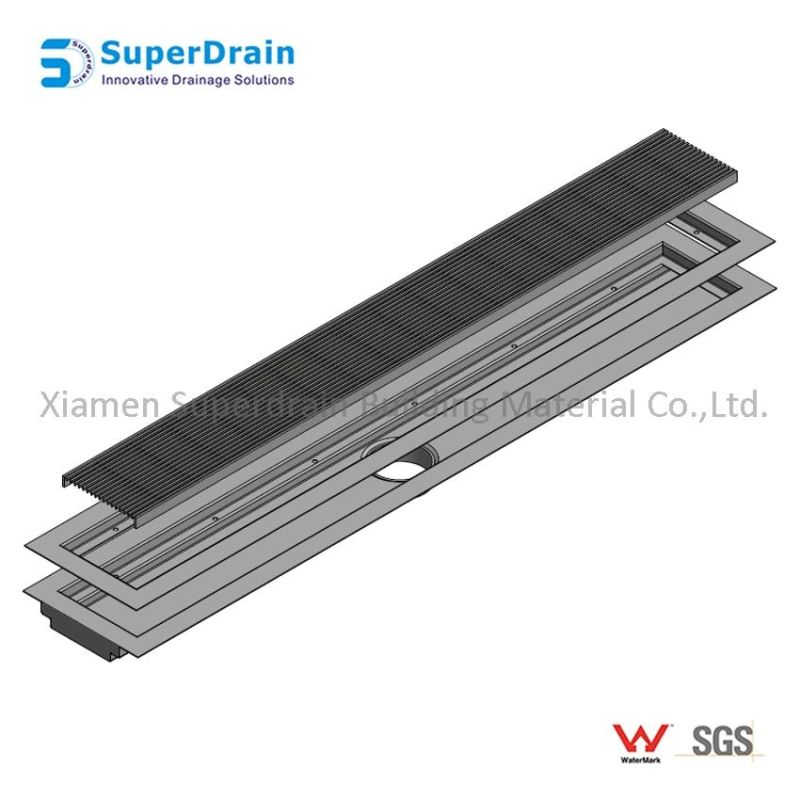 SS U Drain with Grating Drain Cover Channel