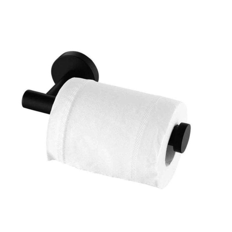 Toilet Paper Holder Bathroom Tissue Holder Paper Roll SUS 304 Stainless Steel Wall Mount Matt Black
