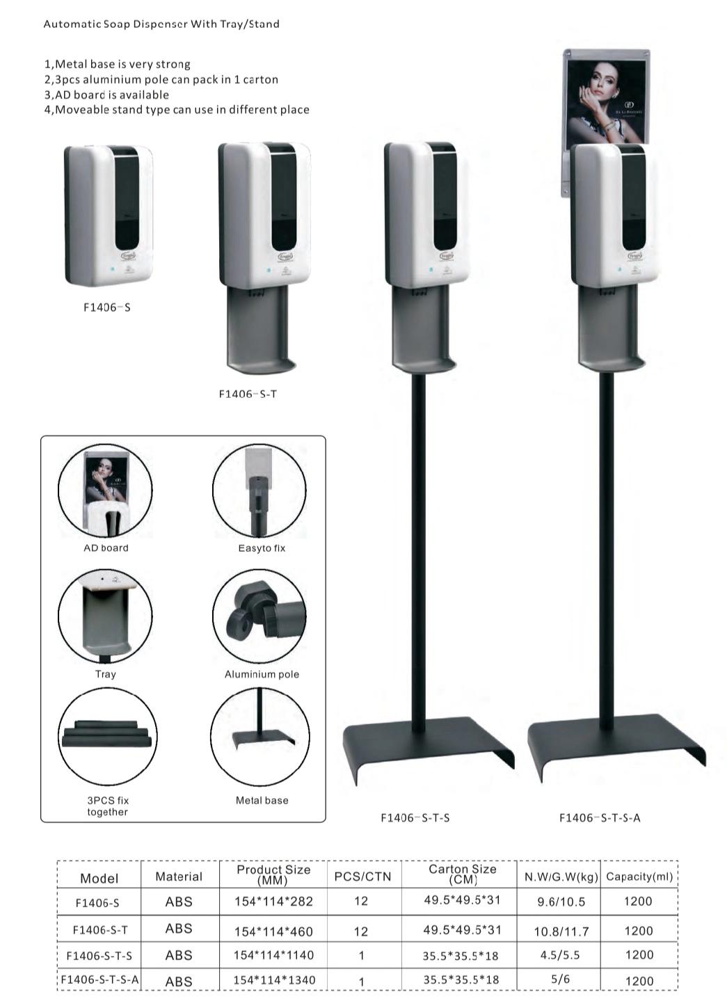 Automatic Alcohol Hand Sanitizer Hand Gel Spray Disinfectant Dispenser