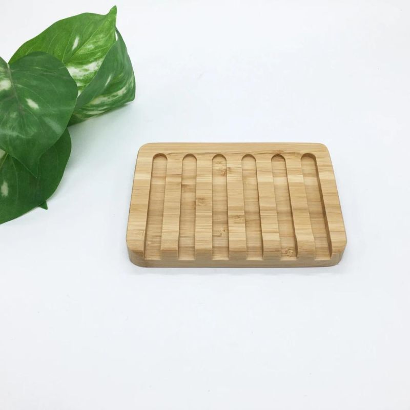 Custom Logo Engraved Bamboo Soap Dish