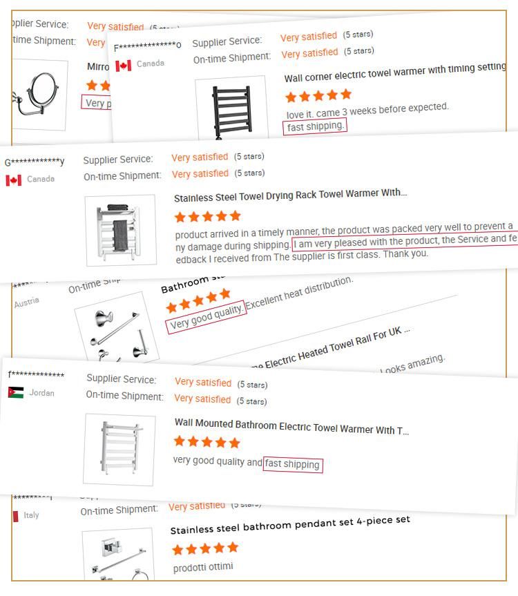 Kaiiy New Design Wall Mounted Black White Modern Bathroom Electric Towel Dryer Radiator Towel Rack