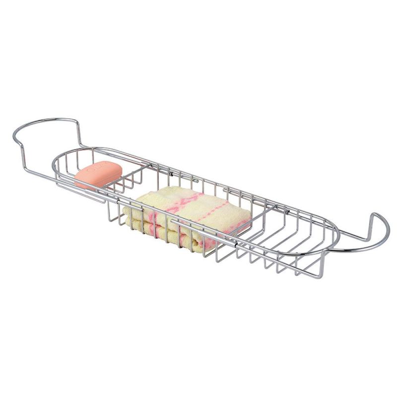 304 Stainless Steel Bathtub Rack Wine Glass Shelf Bookshelf Mobile Phone Shelf Storage Rack