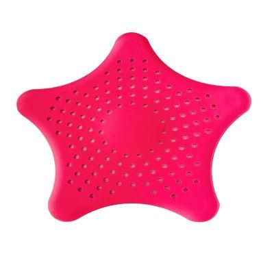 Silicone Star Bathroom Stopper Strainer Colanders Drainers Filter Hair Bathroom Drain Floor and Kitchen Sink Wbb11927