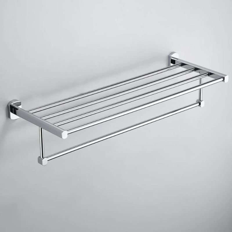 Stainless Steel 304 Towel Shelf Rack with Single Towel Bar