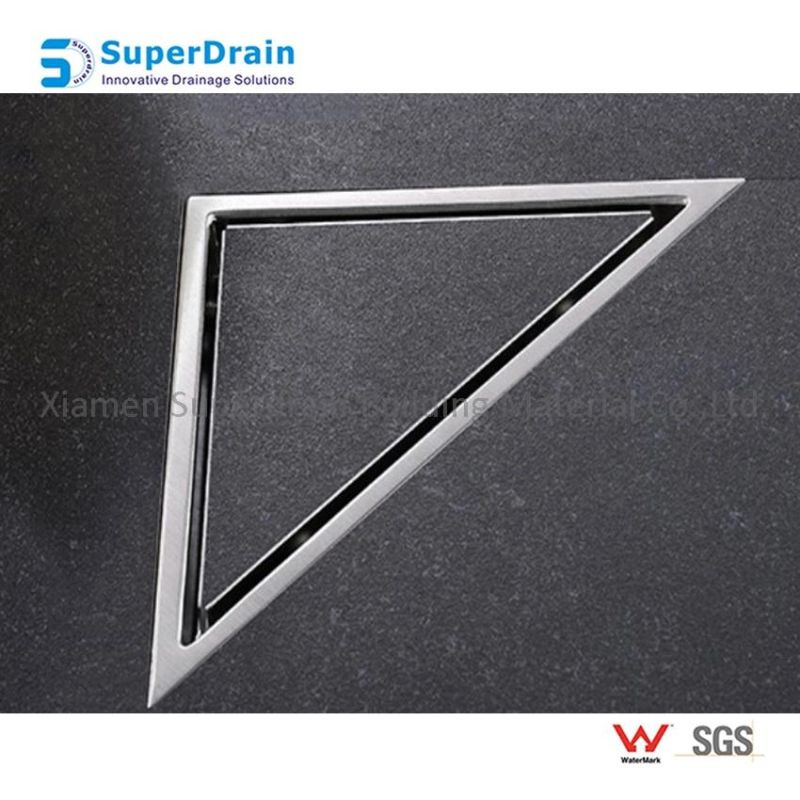 Triangle Shower Drain Side Outlet Corner Stainless Steel Triangle Floor Drain
