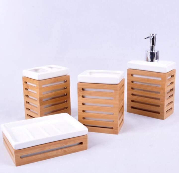 Bamboo Soap Dish Rack for Bathroom Furniture