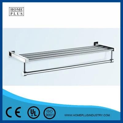 Bath Towel Shelf with Towel Bar Stainless Steel Wall Mount