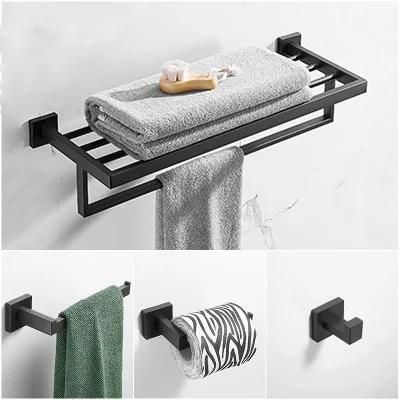 Deco Custom Fashion Design Toilet Paper Holder Towel Bar Bathroom Accessories Set