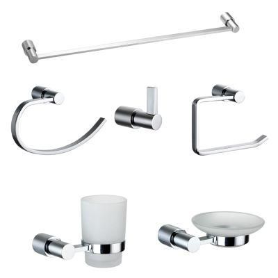 Customized Toilet Chrome Plated Zinc Alloy 6PCS Bathroom Accessories Sets (NC50020)