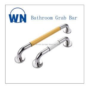 Wall Mounted Stainless Steel Customized Size Grab Bar for Disabled with Wooden Color