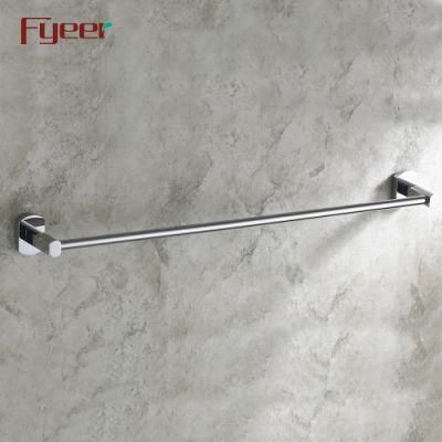 Fyeer Chrome Plated Solid Brass Single Towel Bar