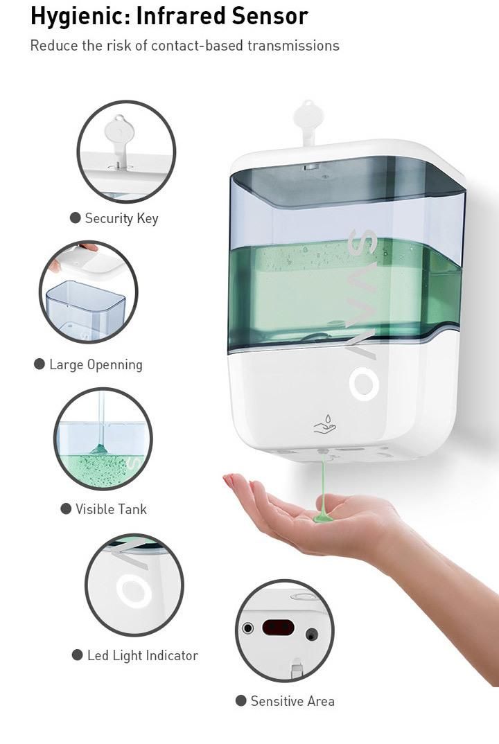 Kitchen Use 1000ml Large Capacity Automatic Dish Soap Dispenser