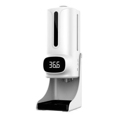 Automatic Hand Sanitizer Dispenser with Digital Thermometer, 1200ml Wall Mounted Gel Soap Dispenser, Touchless Smart Sensor Soap Dispenser