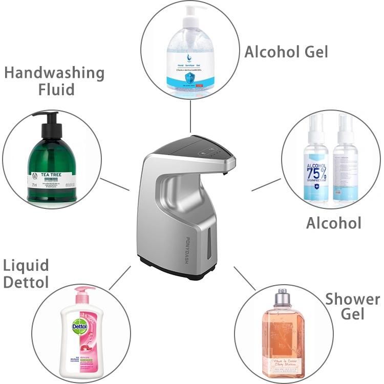 Bathroom Toilet Desktop Wall Mounted Battery Operated Waterproof Gel Liquid Soap Sanitizer Dispenser