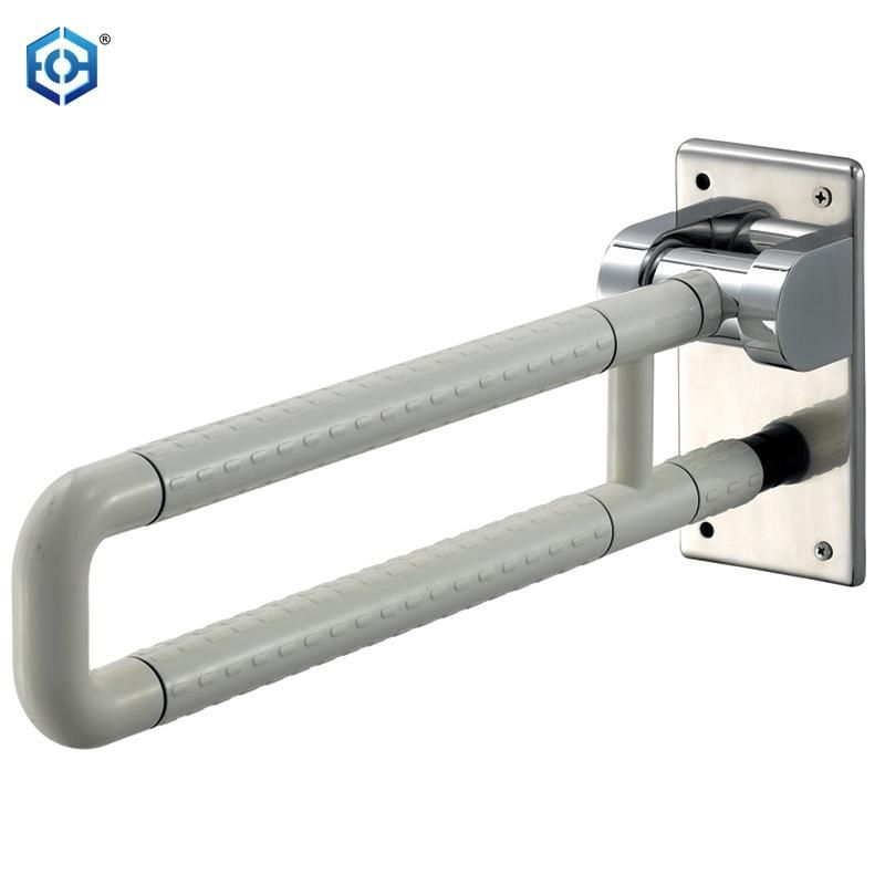 L Shaped Stainless Steel Grab Bars ABS Wall Mount