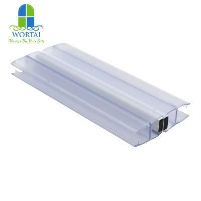 180 Degree Clear Plastic Shower Door PVC Rubber Seal Strip