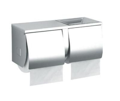 Wall Mount Double Toilet Paper Holder with Shelf and Ashtray