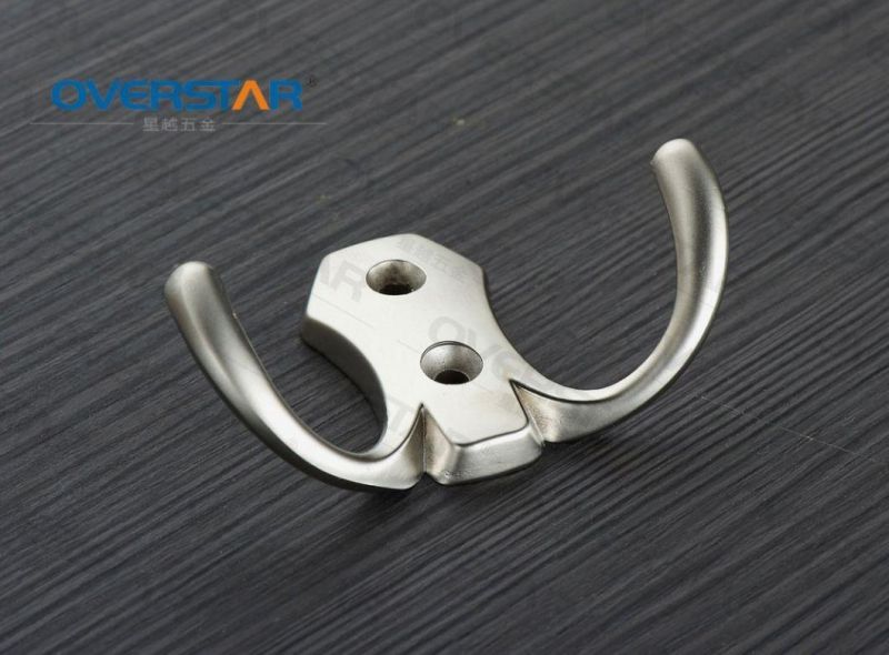 Zinc Alloy Single Robe Hook Brushed Brass Furniture Accessories Cloth Coat Hook