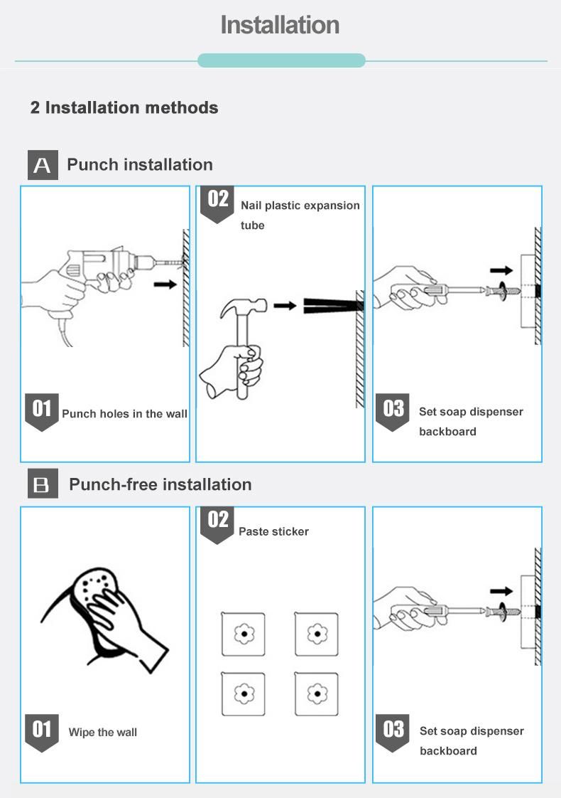 Saige 700ml Hotel Automatic Wall Mount Touch Free Hand Sanitizer Dispenser