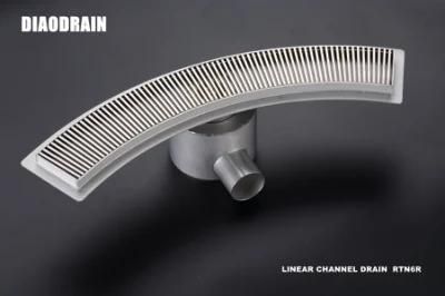 Arc Rim Linear Channel Drain with Heel Guard Top