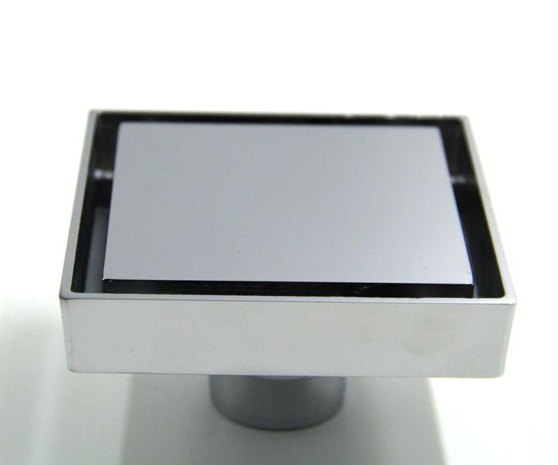 Brass Chromed Square Shower Drain 6 Inch