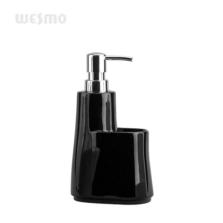 Factory Made Polyresin Soap Dispenser with Brush and Sponge Holder