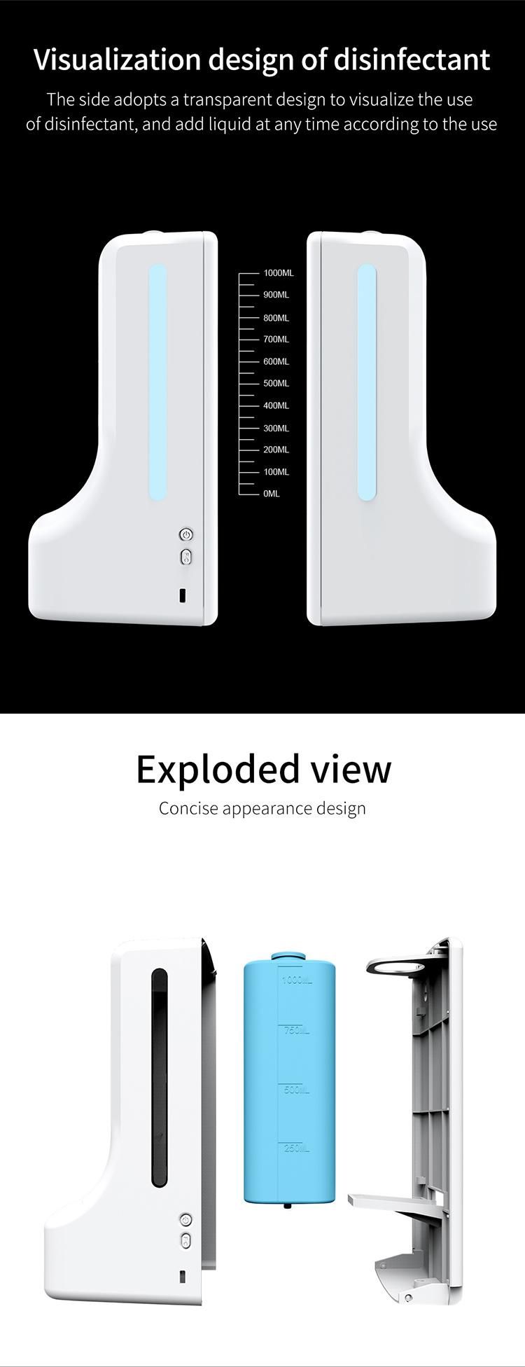 Saige 1000ml K9 Thermometer Intelligent Hand Sanitizer Liquid Dispenser